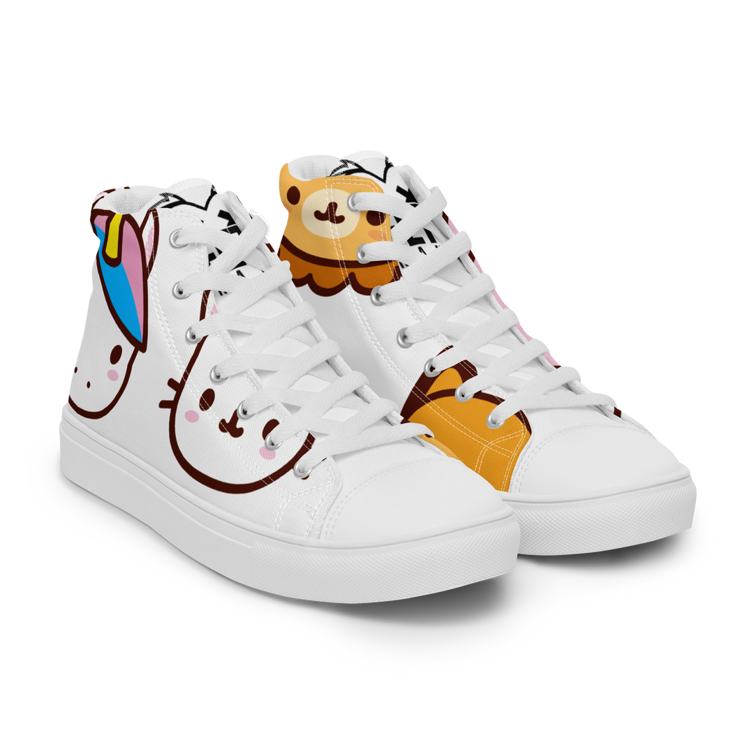 Sneakers alte in tela da uomo EMOJI - Gufetto Brand 