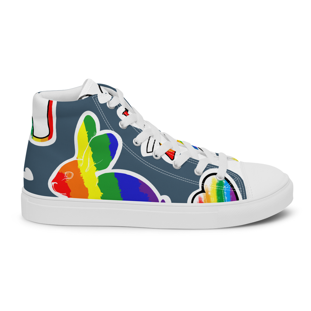 Sneakers alte in tela da uomo ARCOBALENO - Gufetto Brand 