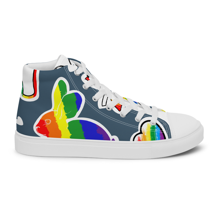 Sneakers alte in tela da uomo ARCOBALENO - Gufetto Brand 