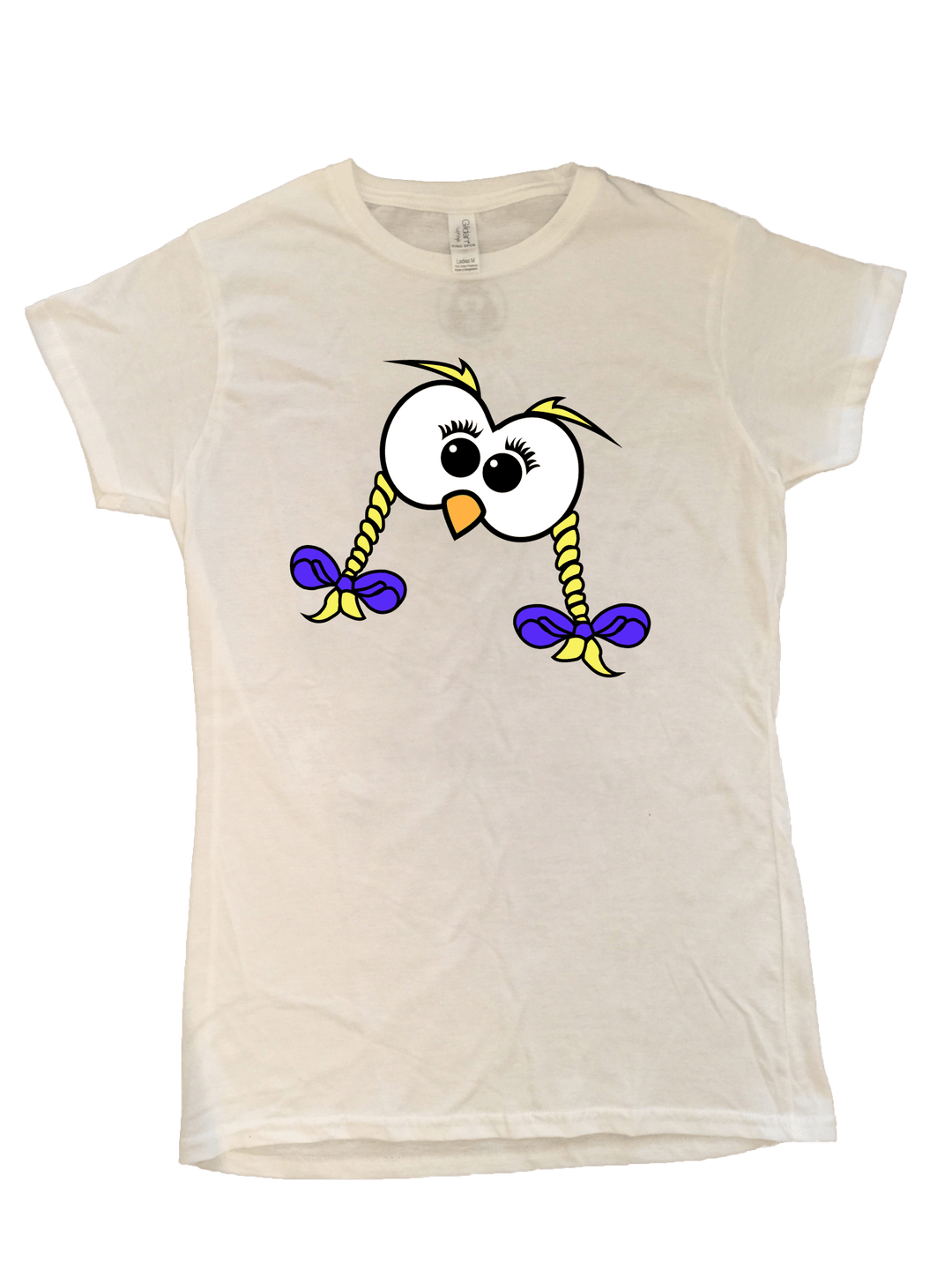 T-shirt Bianca Gufetta con treccine - Gufetto Brand 