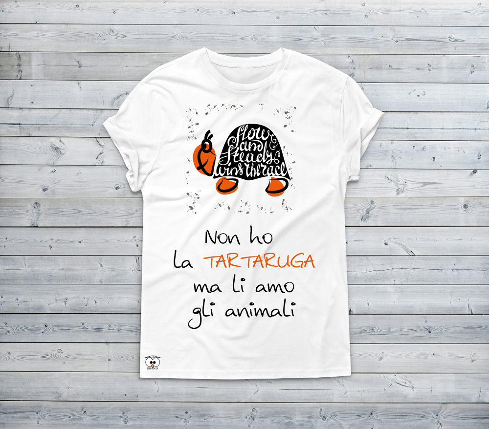 T-shirt Donna Non ho la Tartaruga - Gufetto Brand 