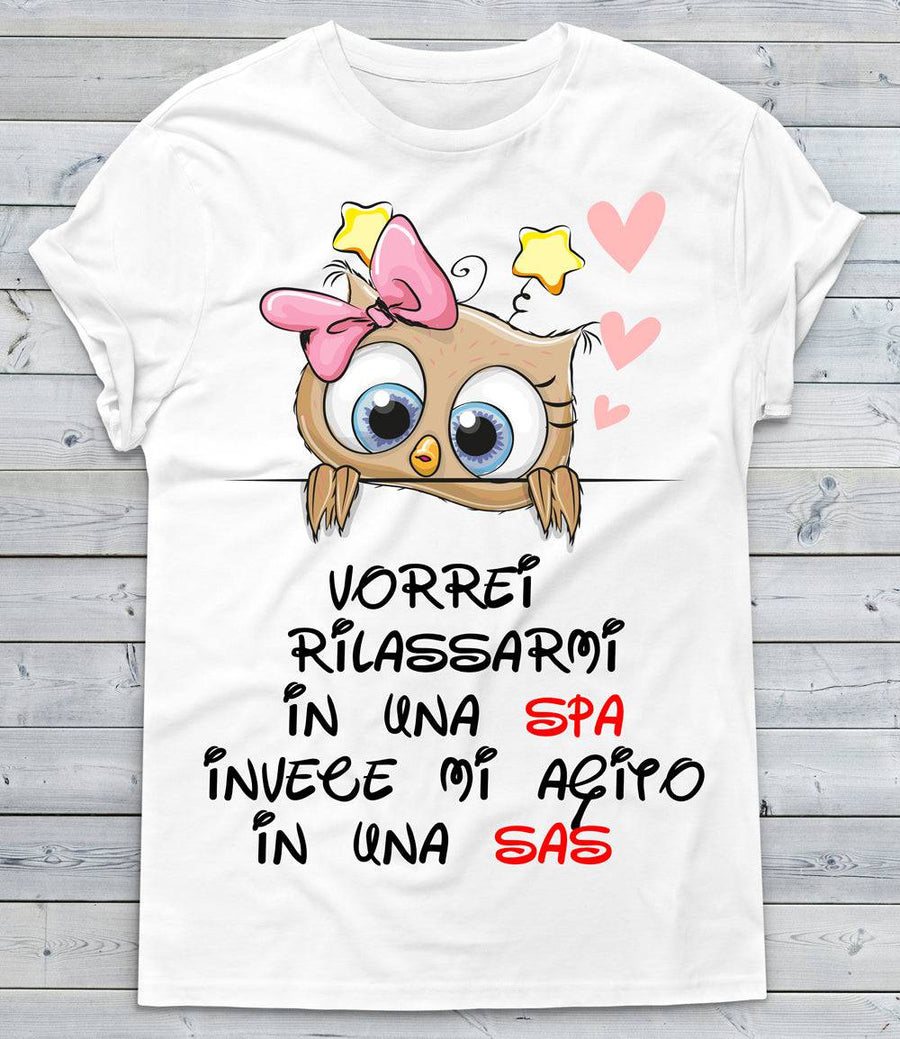 T-shirt Donna Vorrei Rilassarmi... Gufetta Edition SAS - Gufetto Brand 