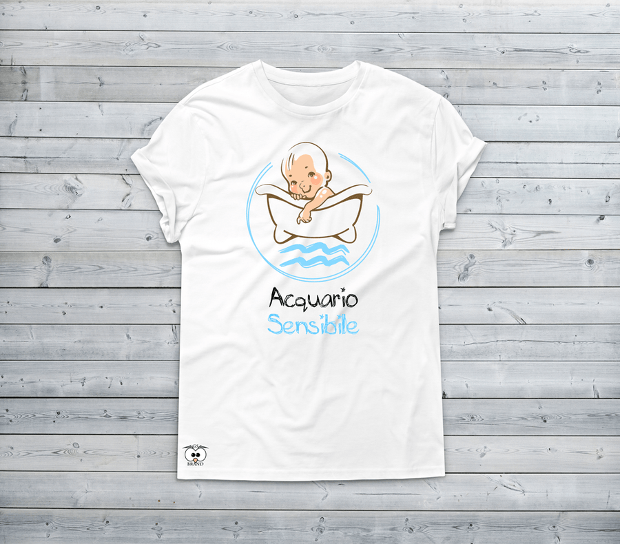 T-shirt Donna Zodiac Siamo un pò piccoli Acquario - Gufetto Brand 