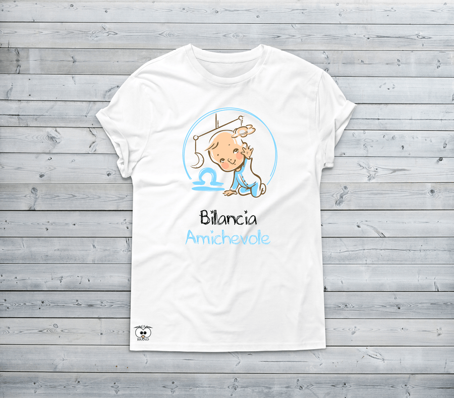 T-shirt Donna Zodiac Siamo un pò piccoli Bilancia - Gufetto Brand 