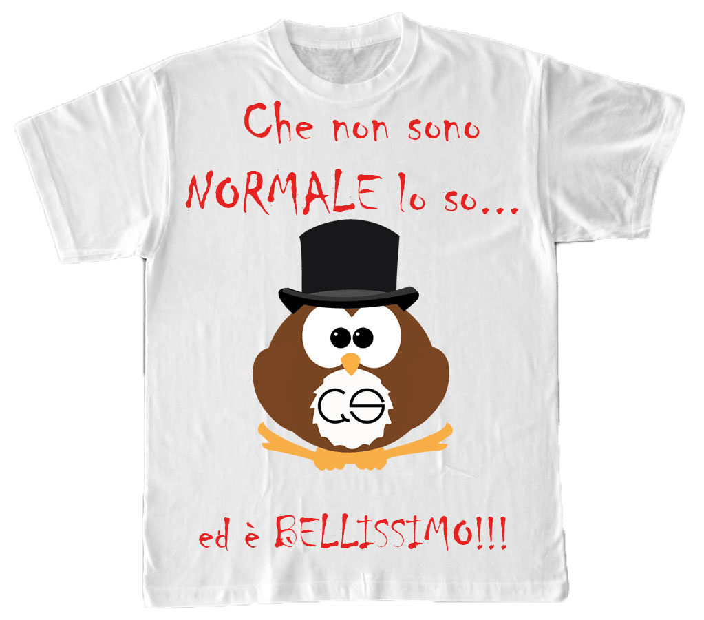 T-shirt Gufetto Uomo ( Che non sono Normale... ) - Gufetto Brand 