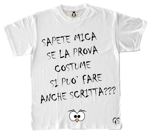 T-shirt Uomo Sapete mica se la prova costume... - Gufetto Brand 