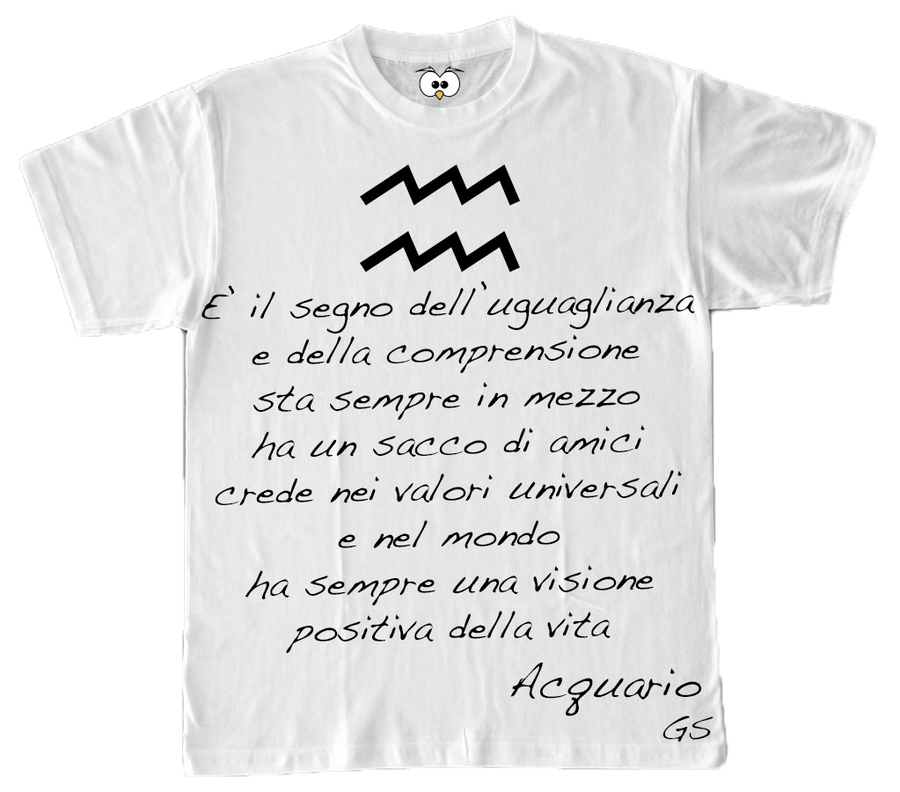 T-shirt Zodiac Donna Acquario - Gufetto Brand 