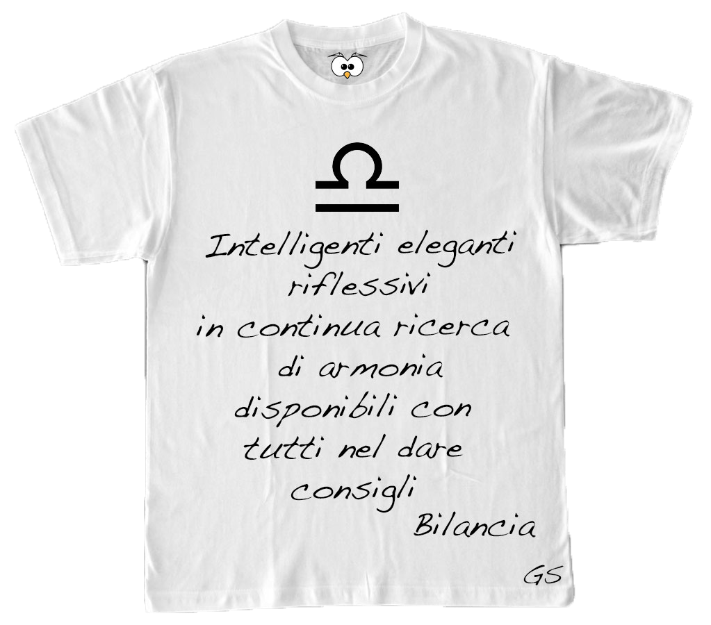 T-shirt Zodiac Donna Bilancia - Gufetto Brand 