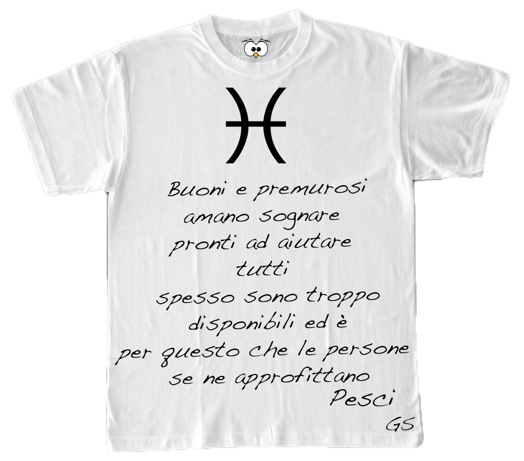 T-shirt Zodiac Donna Pesci - Gufetto Brand 