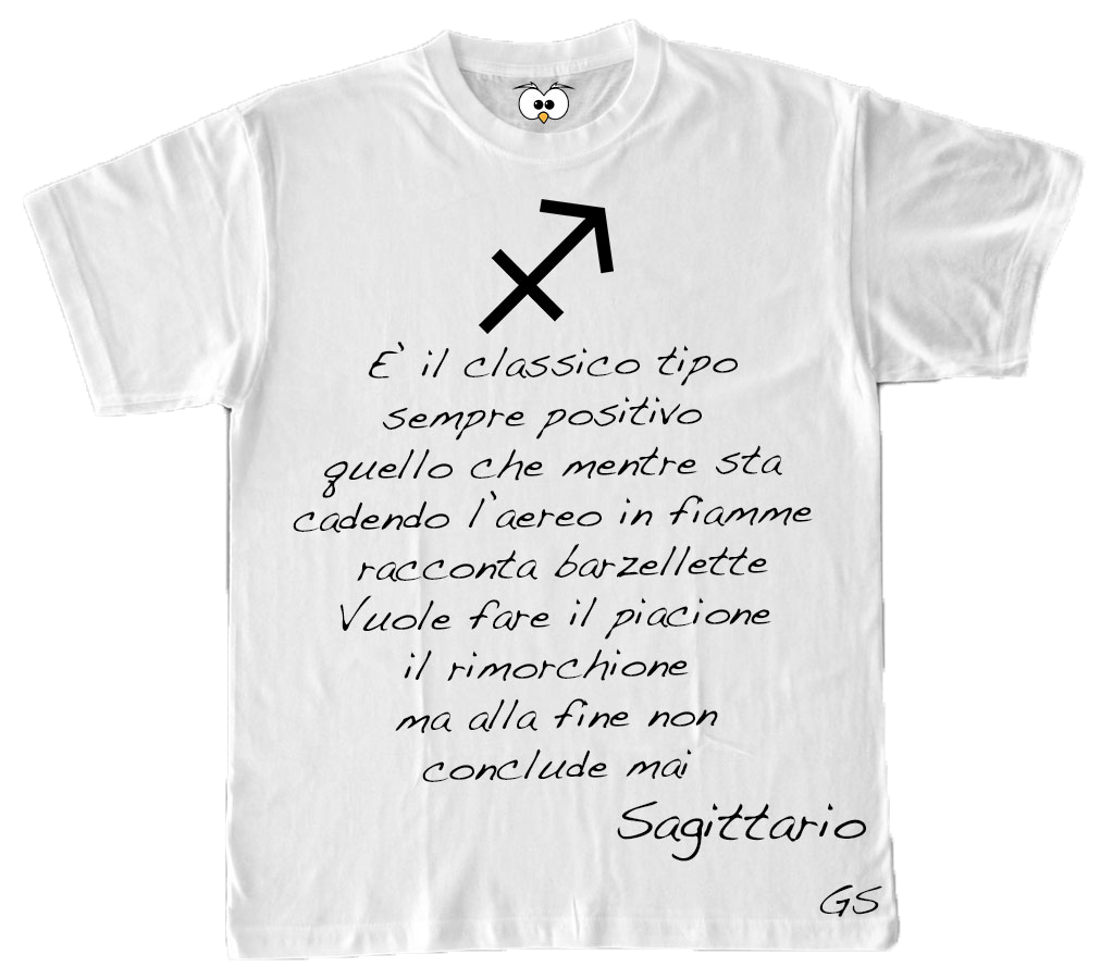 T-shirt Zodiac Donna Sagittario - Gufetto Brand 