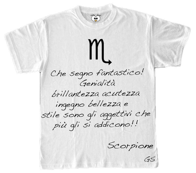 T-shirt Zodiac Uomo Scorpione - Gufetto Brand 