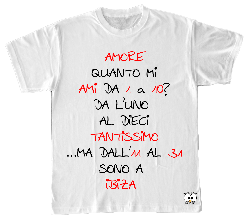 T-SHIRT QUANTO MI AMI PERSONALIZZABILE - Gufetto Brand 