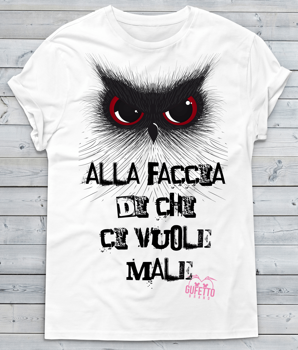 T-shirt Donna Dark Alla Faccia - Gufetto Brand 