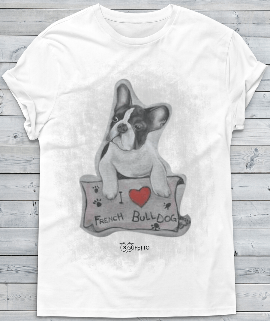 T-shirt Donna I Love French B. - Gufetto Brand 