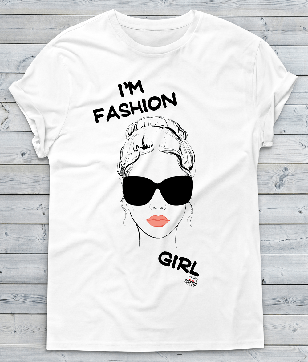 T-shirt Donna I'm Fashion Girl - Gufetto Brand 