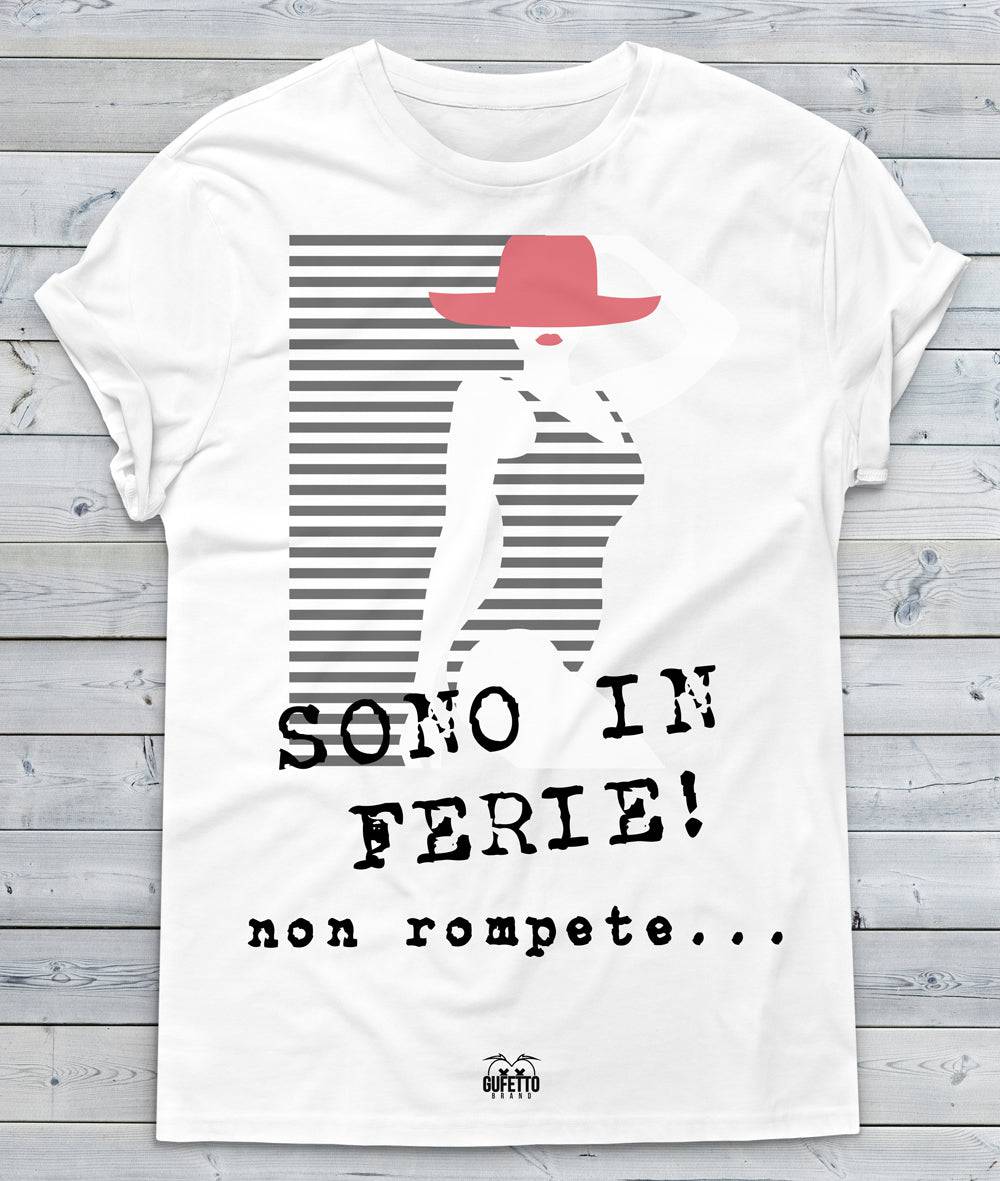 T-shirt Donna Sono in Ferie - Gufetto Brand 