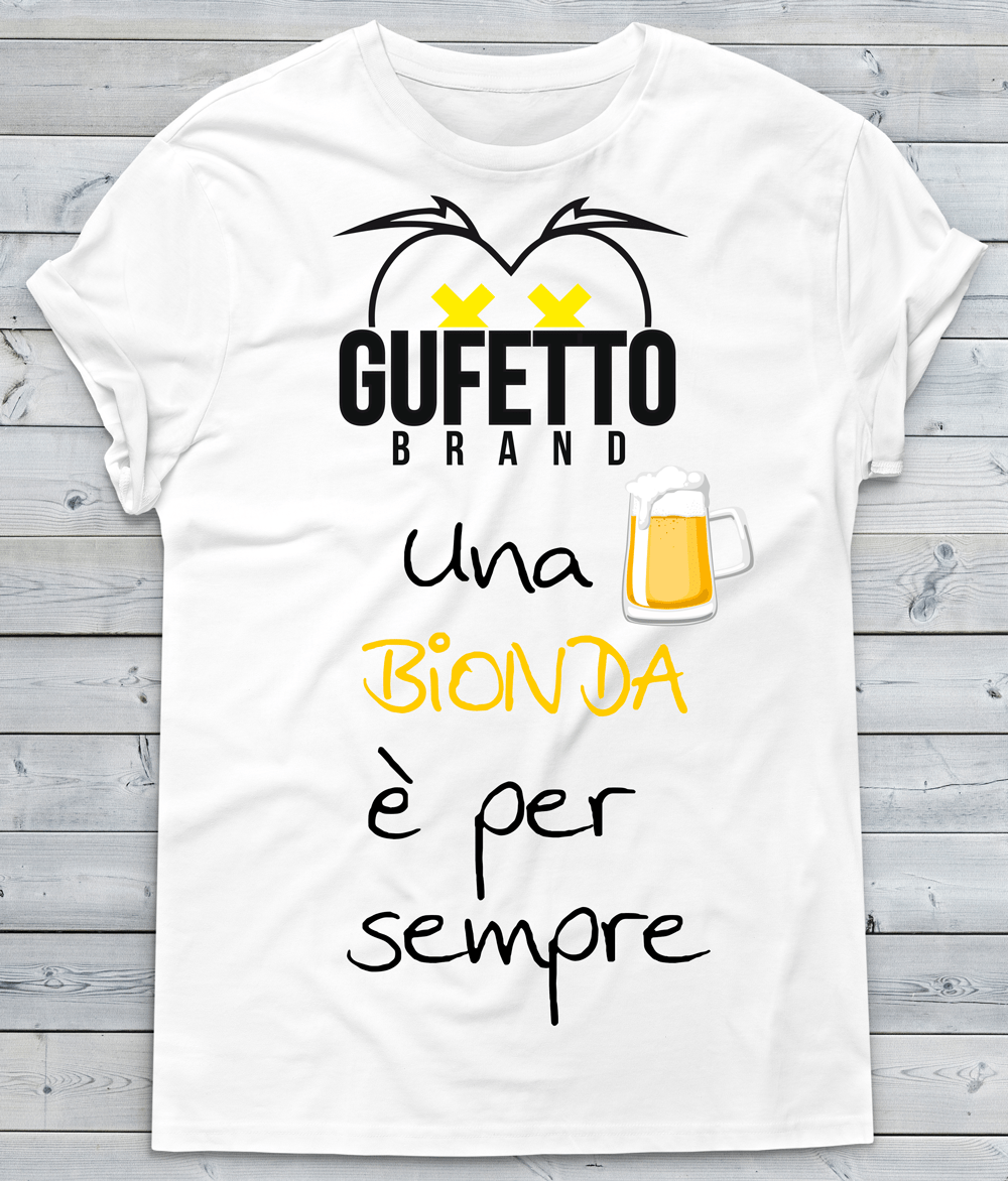 T-shirt Donna Una Bionda... - Gufetto Brand 