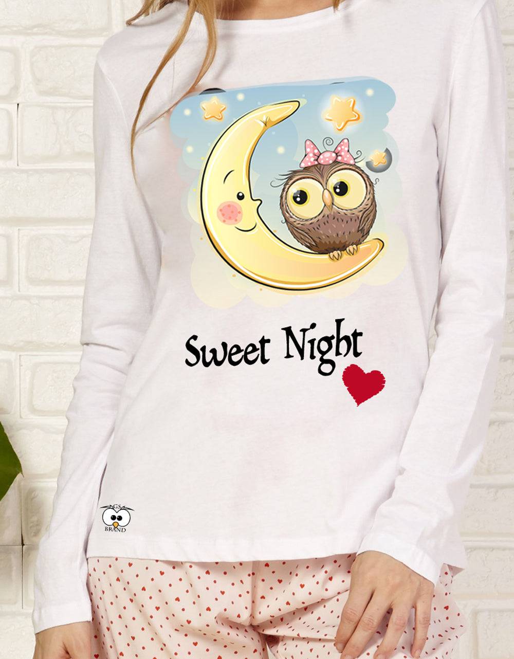 T-shirt Pigiama Donna Sweet Night - Gufetto Brand 