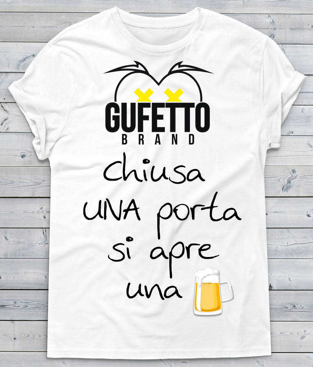 T-shirt Uomo Chiusa una Porta... - Gufetto Brand 