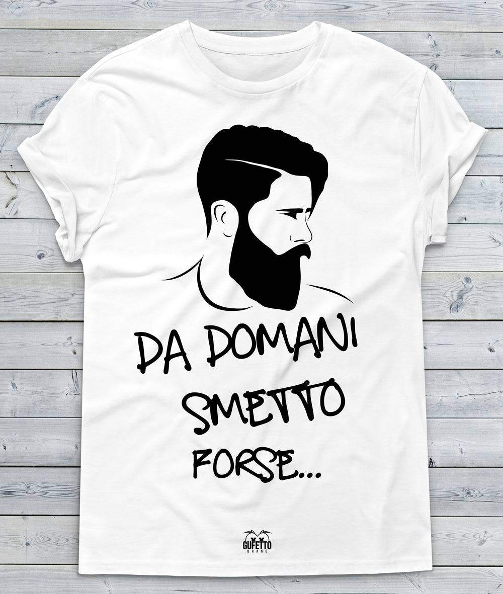 T-shirt Uomo Da domani smetto - Gufetto Brand 