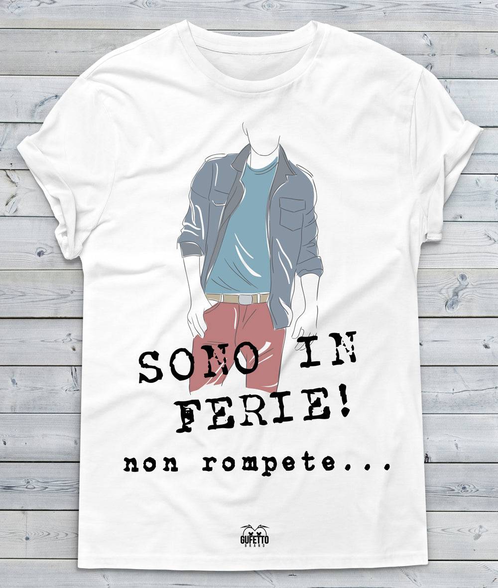 T-shirt Uomo Sono in Ferie - Gufetto Brand 