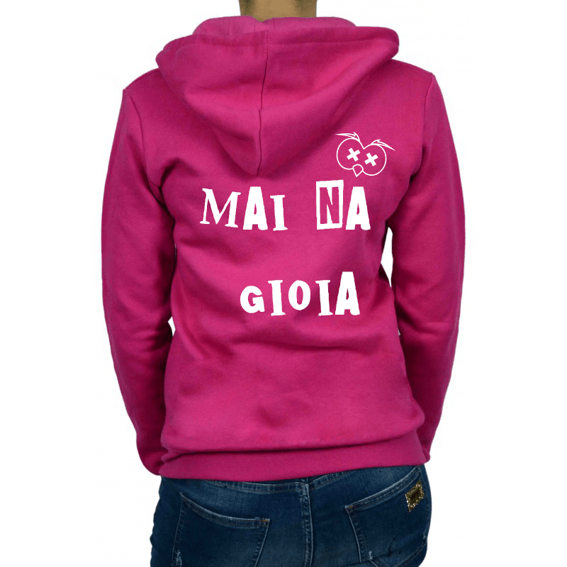 Felpa Donna Fucsia Mai na Gioia - Gufetto Brand 