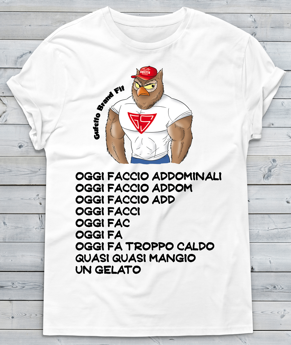 T-shirt Uomo Fit Oggi faccio - Gufetto Brand 