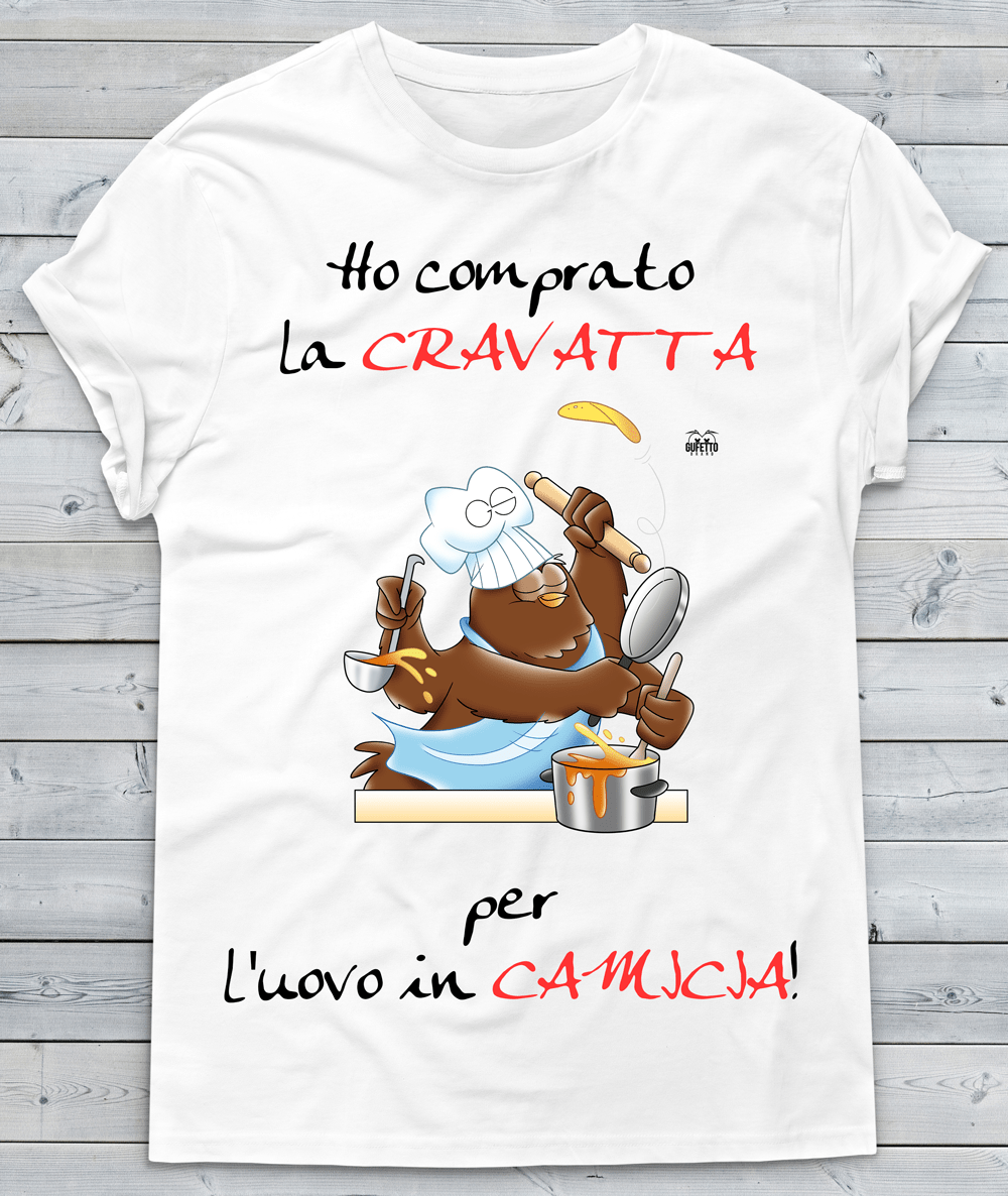 T-shirt Uomo In Cucina Ho comprato la - Gufetto Brand 