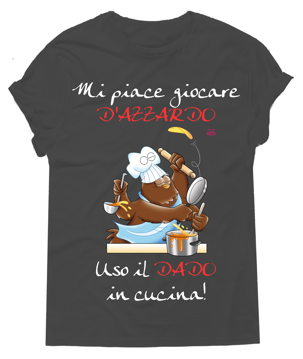 T-shirt Uomo In Cucina Mi piace giocare - Gufetto Brand 