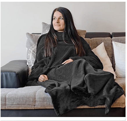 Coperta con maniche donna Nera - Gufetto Brand 