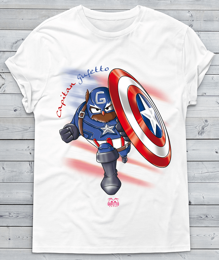 T-shirt Donna Heroes Capitan Gufetto - Gufetto Brand 