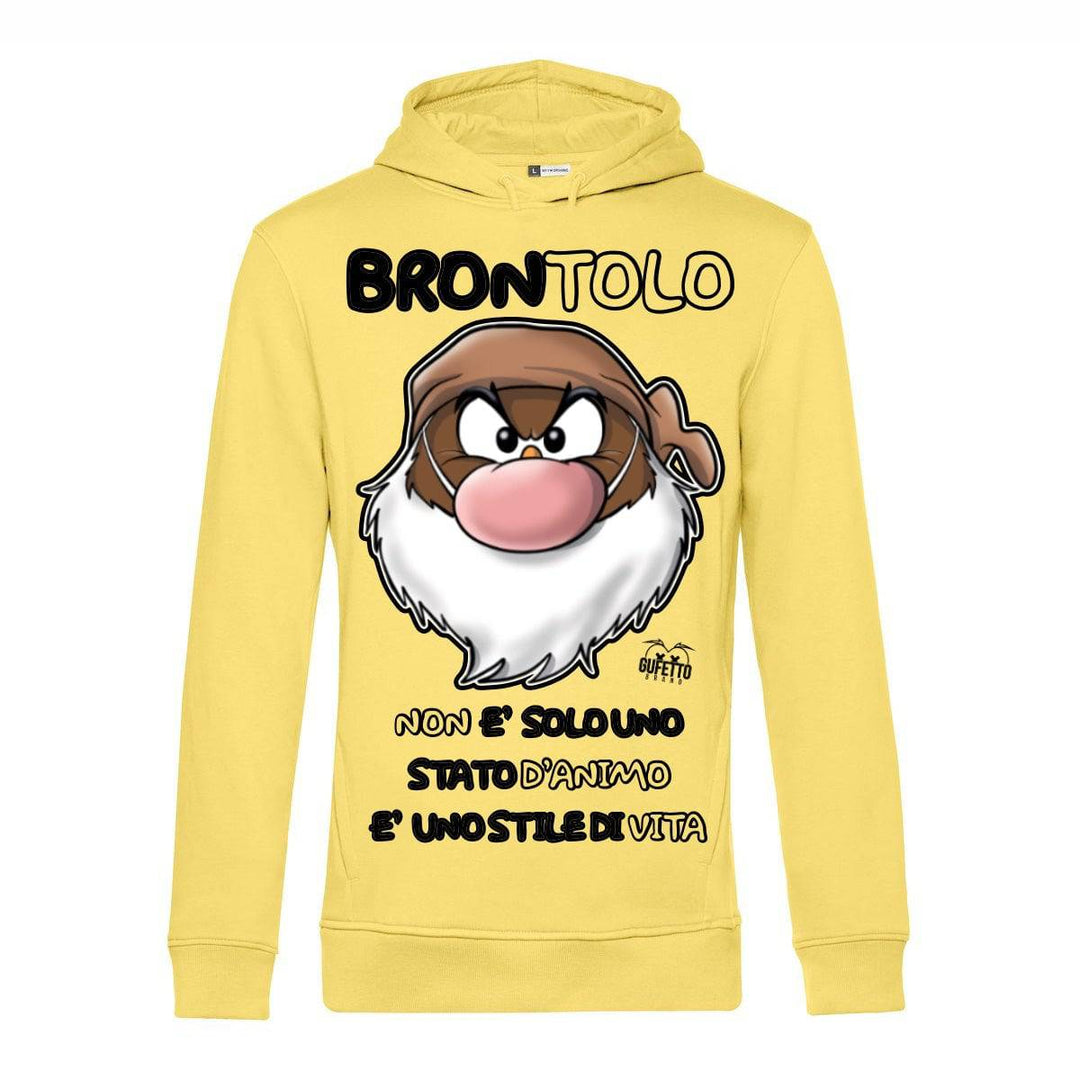 Felpa Uomo YELLOW Edition Brontolo 3.0 ( Y45690 ) - Gufetto Brand 