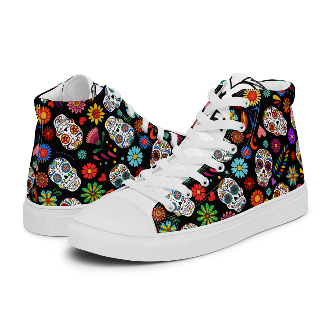 Sneakers alte in tela da donna SKULL EDITION - Gufetto Brand 