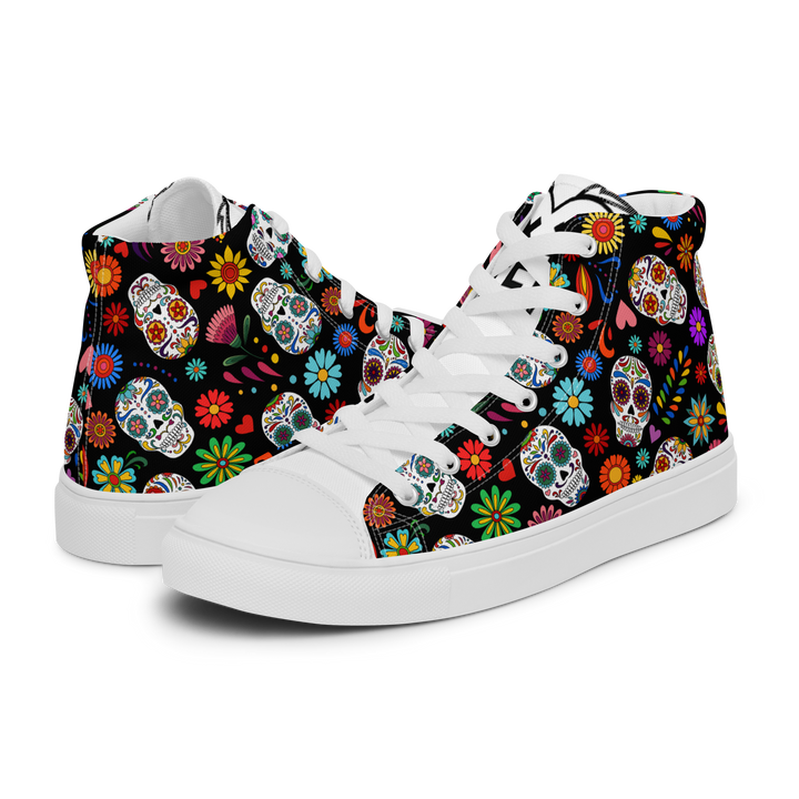 Sneakers alte in tela da donna SKULL EDITION - Gufetto Brand 