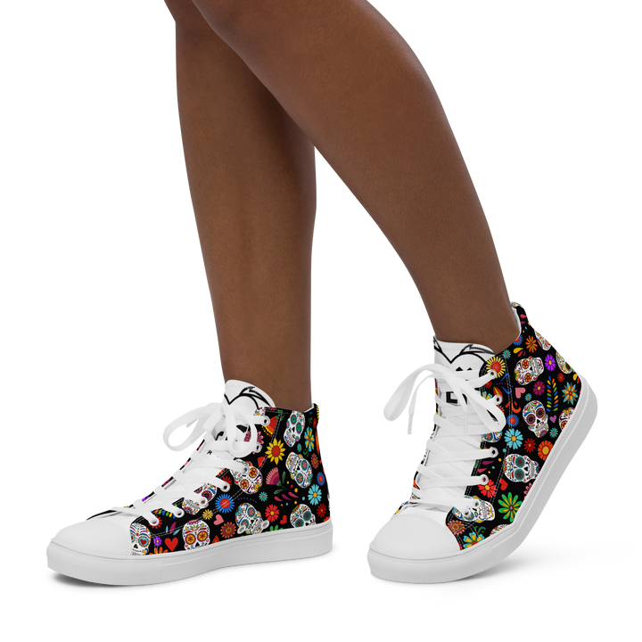 Sneakers alte in tela da donna SKULL EDITION - Gufetto Brand 