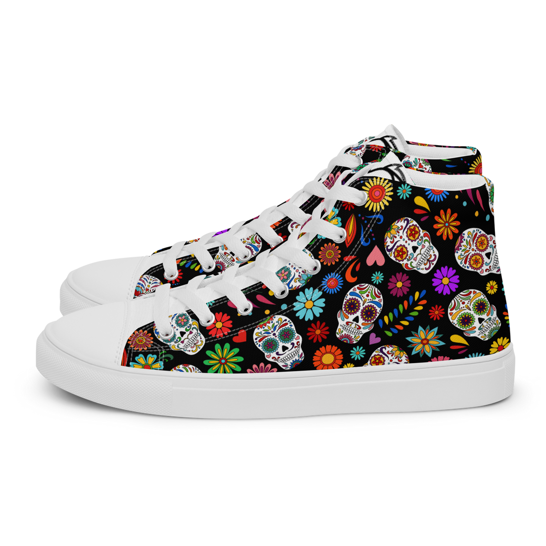 Sneakers alte in tela da donna SKULL EDITION - Gufetto Brand 