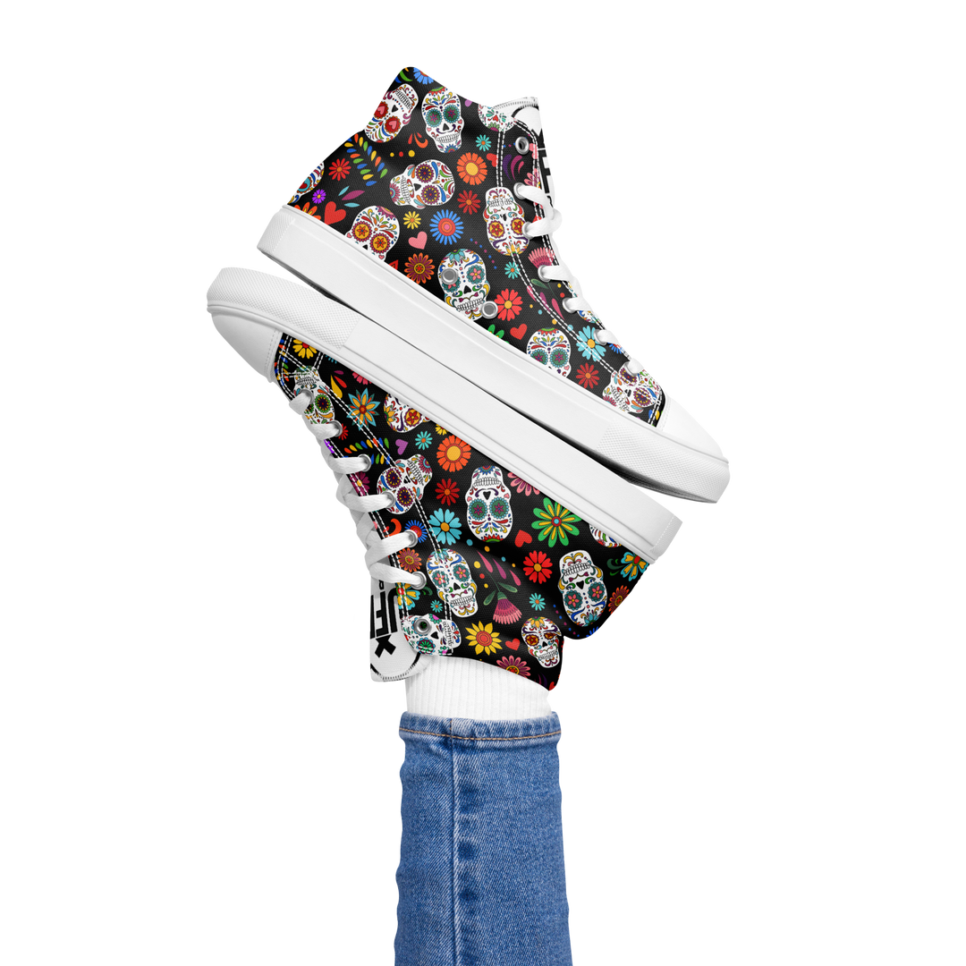 Sneakers alte in tela da donna SKULL EDITION - Gufetto Brand 