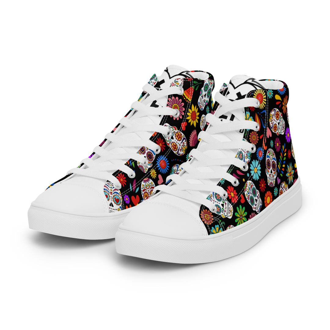 Sneakers alte in tela da donna SKULL EDITION - Gufetto Brand 