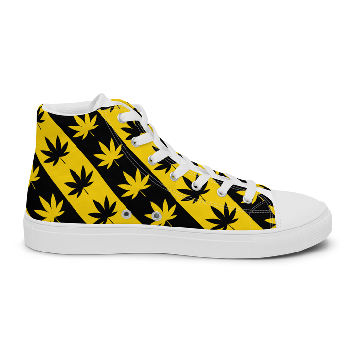 Sneakers alte in tela da donna CANNABIS GIALLE - Gufetto Brand 