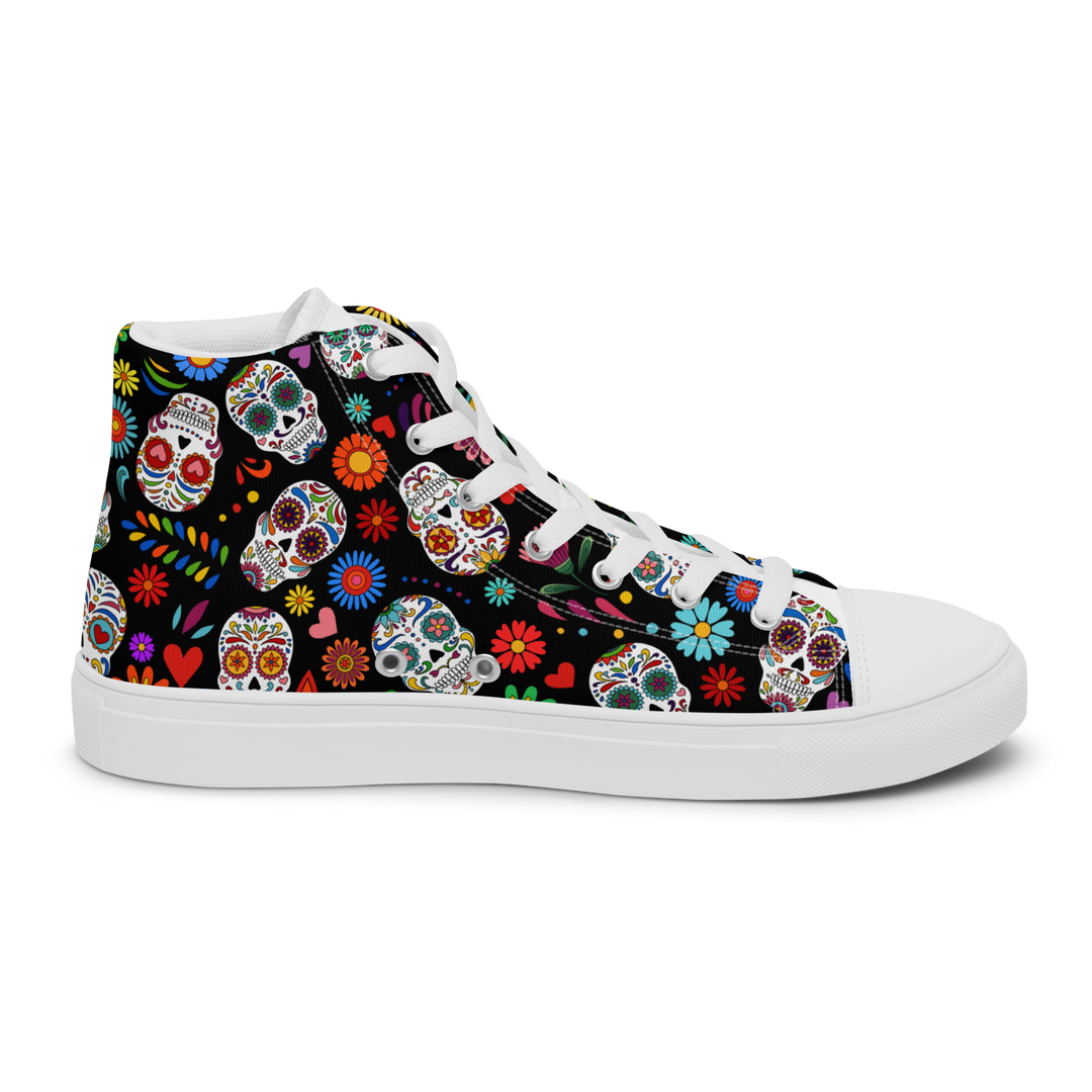 Sneakers alte in tela da donna SKULL EDITION - Gufetto Brand 