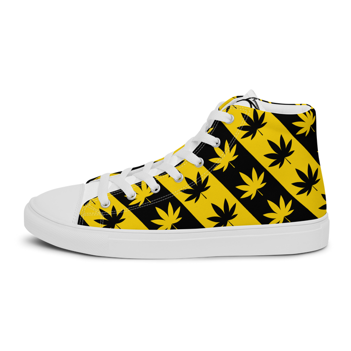 Sneakers alte in tela da donna CANNABIS GIALLE - Gufetto Brand 