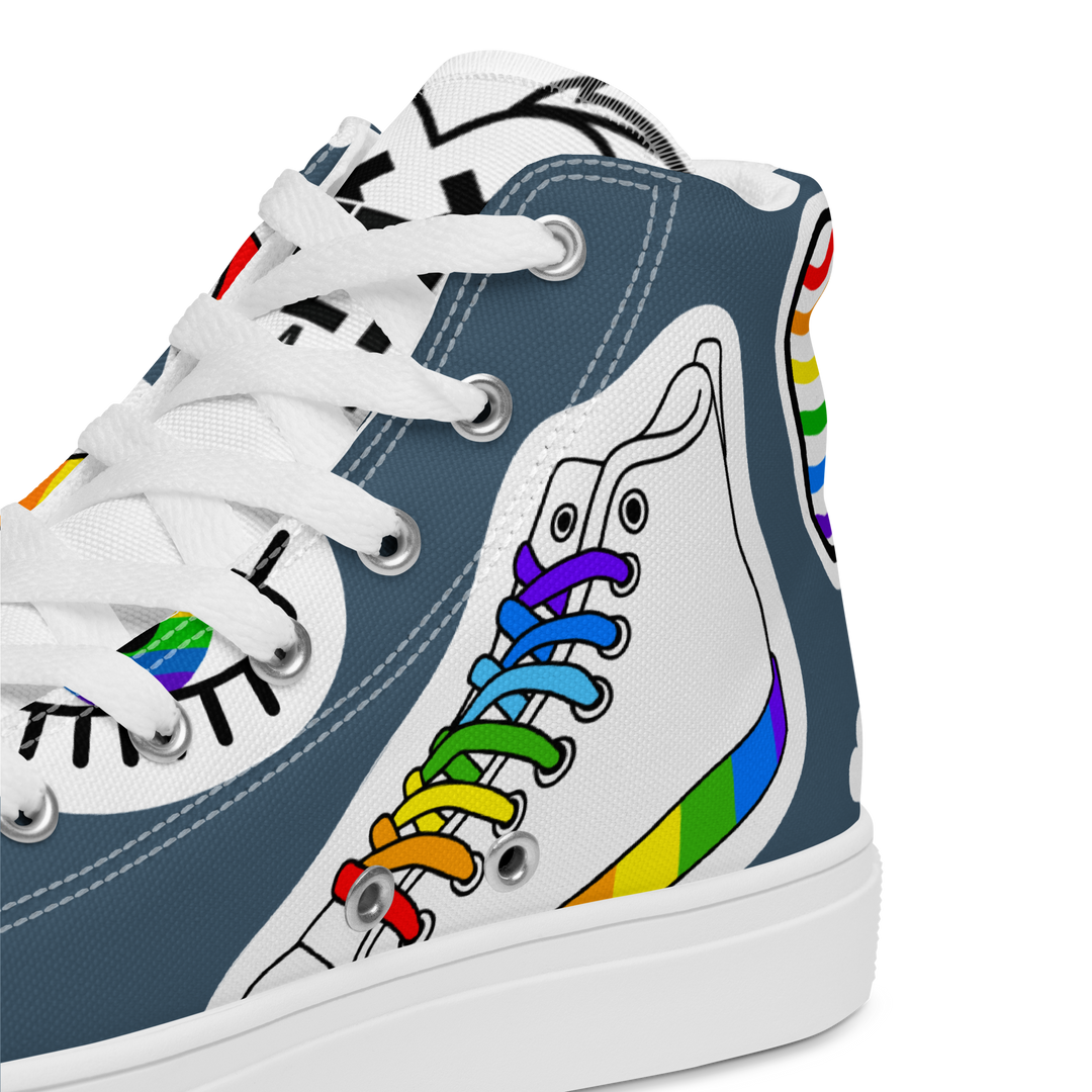 Sneakers alte in tela da donna ARCOBALENO - Gufetto Brand 