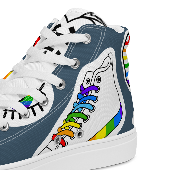 Sneakers alte in tela da donna ARCOBALENO - Gufetto Brand 