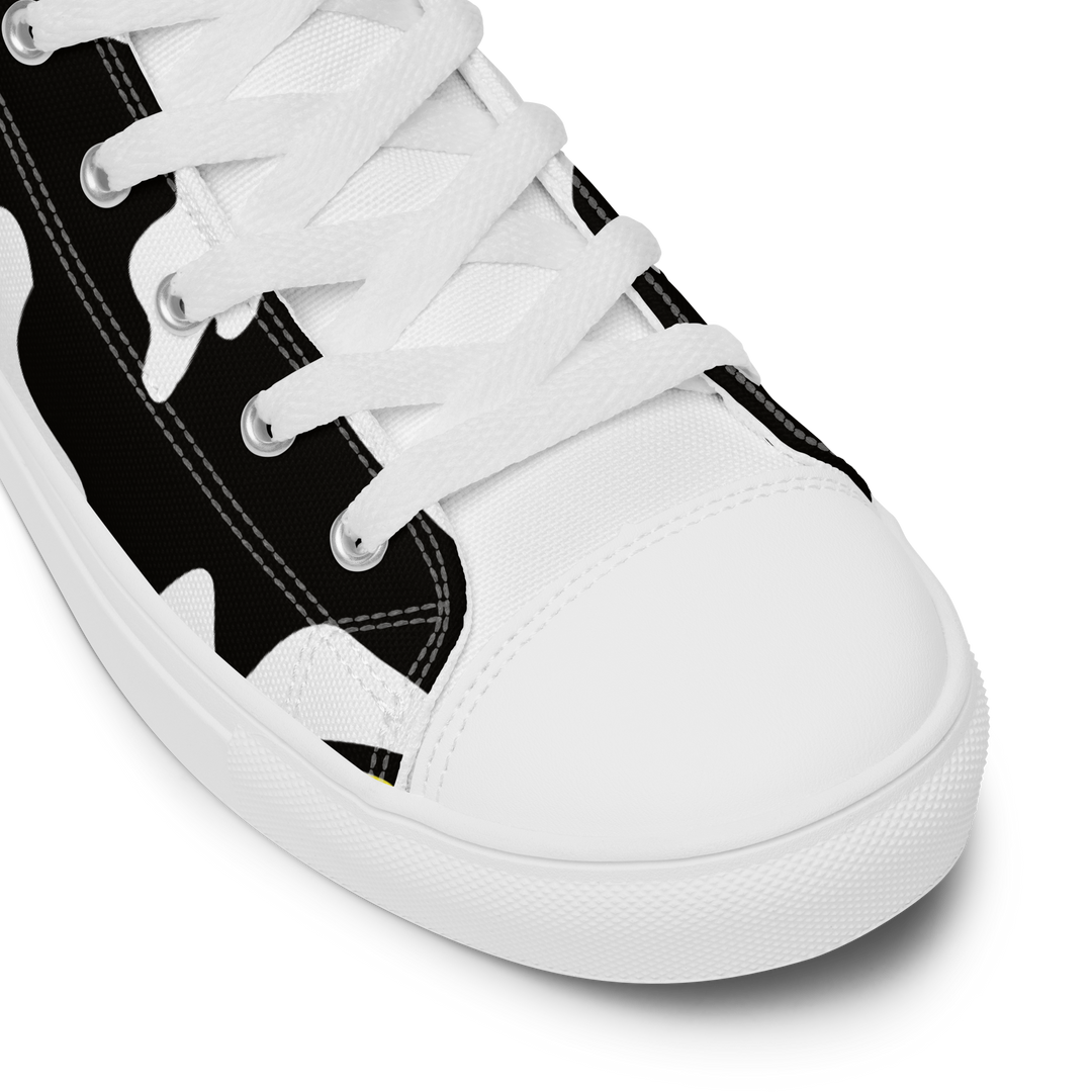 Sneakers alte in tela da donna SMILE FACE - Gufetto Brand 