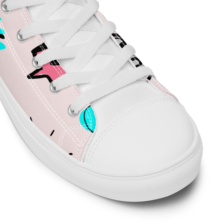 Sneakers alte in tela da donna PINK ENJOY - Gufetto Brand 