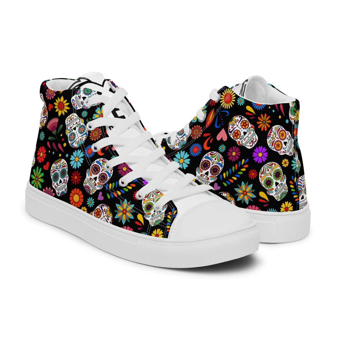 Sneakers alte in tela da donna SKULL EDITION - Gufetto Brand 