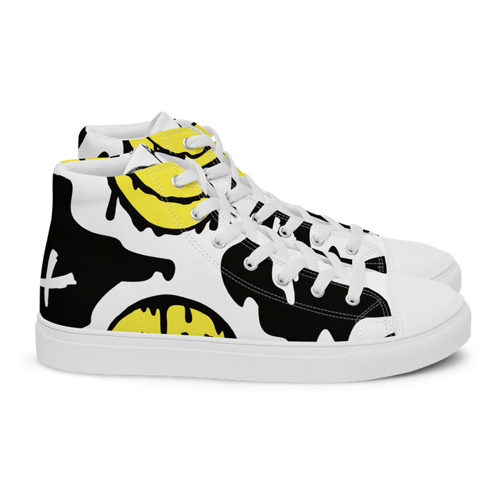 Sneakers alte in tela da donna SMILE FACE - Gufetto Brand 