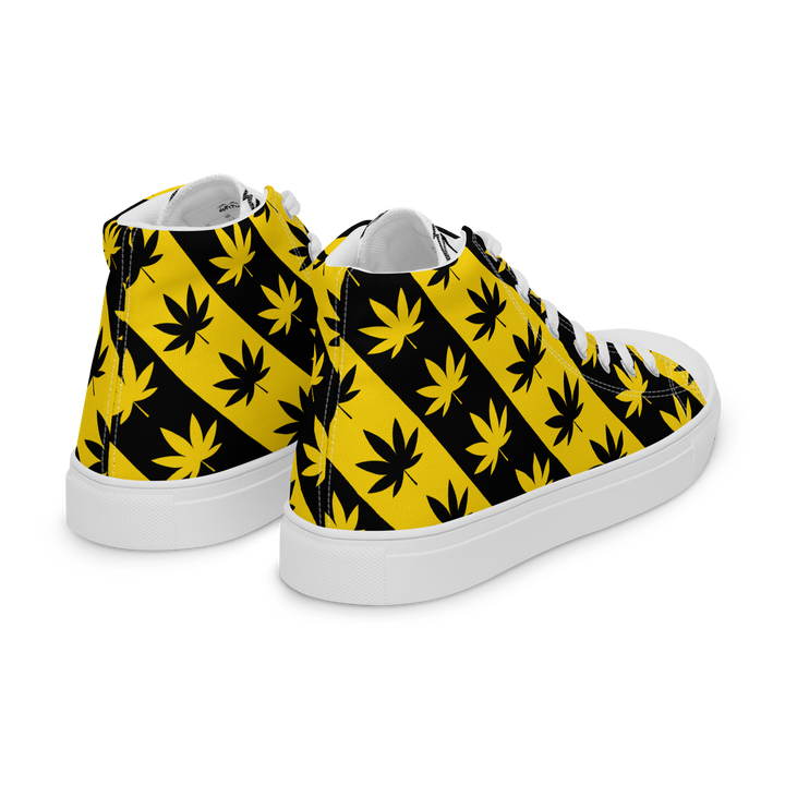 Sneakers alte in tela da donna CANNABIS GIALLE - Gufetto Brand 