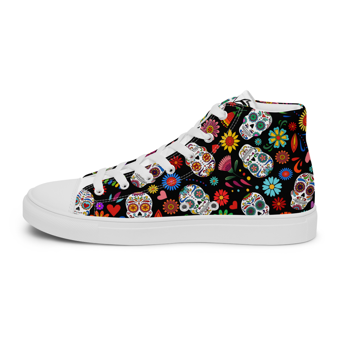 Sneakers alte in tela da donna SKULL EDITION - Gufetto Brand 