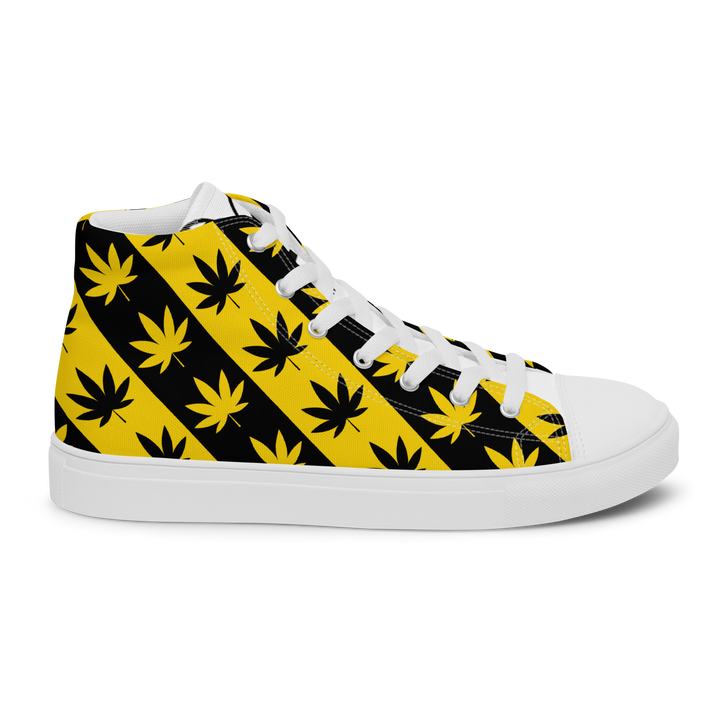 Sneakers alte in tela da donna CANNABIS GIALLE - Gufetto Brand 